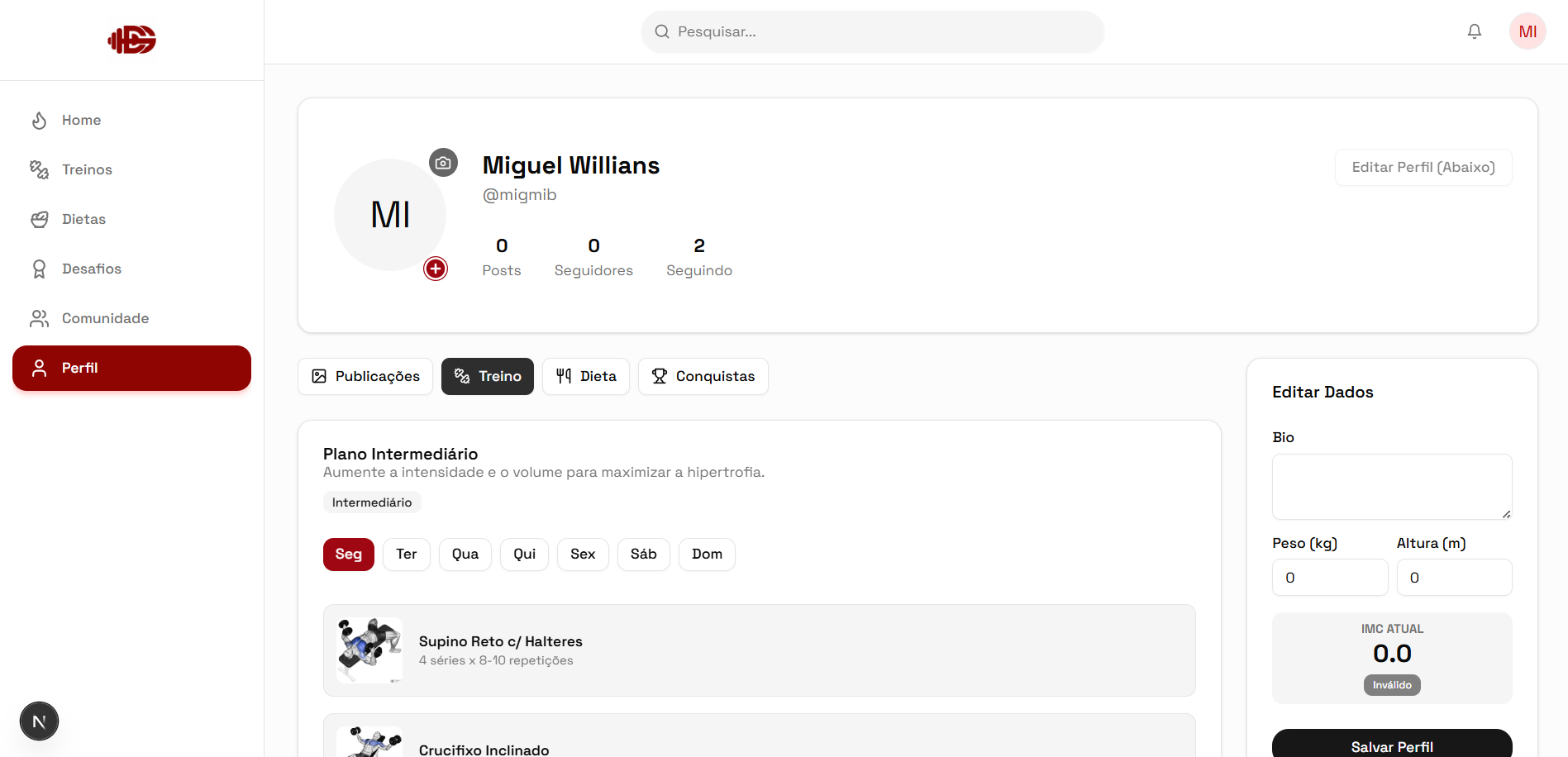 Dagym - Preview do site